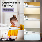 2260 Lumens Elite Task Lamp with Clamp – 22" Wide, 3 Color Modes for Nails & Crafts, White