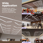 12-Arrow Ultra-Bright 42,240 Lumens LED Ceiling Light with Hanging Kit for Shops & Gyms, Cool White