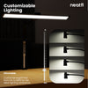 Modern Gooseneck Desk Lamp with Clamp Touch & Remote Controlled - Silver