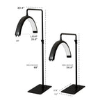 Lámpara LED de escritorio de 44" de ancho con abrazadera – 3000 lúmenes, 3 modos de color, CRI 95, luz de trabajo regulable, negra