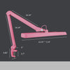 22" Wide Shade XL 2,500 Lumens LED Task Lamp - Pink