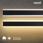 47" LED Outdoor Wall Light, 22W, 3000K, Rotatable Sconce, Black