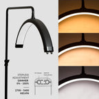 Lámpara LED de escritorio de 44" de ancho con abrazadera – 3000 lúmenes, 3 modos de color, CRI 95, luz de trabajo regulable, negra