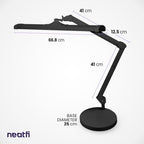 Lámpara de escritorio LED de 3500 lúmenes – Pantalla ultraancha de 26 pulgadas, luz de trabajo sin parpadeos con base, blanca