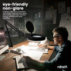 LED Magnifying Lamp with Clamp, 5 Diopter,  Desk Lamp Magnifier Light for Crafts, Painting & Hobbies - Black