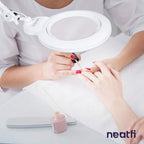 7” Wide Acrylic Lens LED Magnifying Lamp with Clamp – 1600 Lumens, Dimmable for Close Works, White