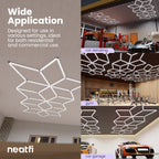 Snowflake Pattern 36,120 lumens LED Ceiling Light for Auto Shops, Salons & Gyms, Cool White