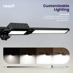 41” Wide Shade, 3000 Lumens LED Desk Lamp with Clamp – CRI 95, 3 Color Modes, Dimmable Task Light, Black