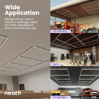 4 Panels LED Ceiling Light – 31,680 Lumens Ultra-Bright for Auto Shops, Warehouse & Gyms, Cool White