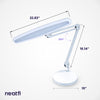 23" Wide Shade XL 2,200 Lumens LED Task Lamp with Base - White