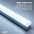 3 Rectangles LED Ceiling Light – 52,800 Lumens, Easy Installation for Shops & Salons, Cool White