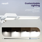 41” Wide Shade, 3000 Lumens LED Desk Lamp with Clamp – CRI 95, 3 Color Modes, Dimmable Task Light, White