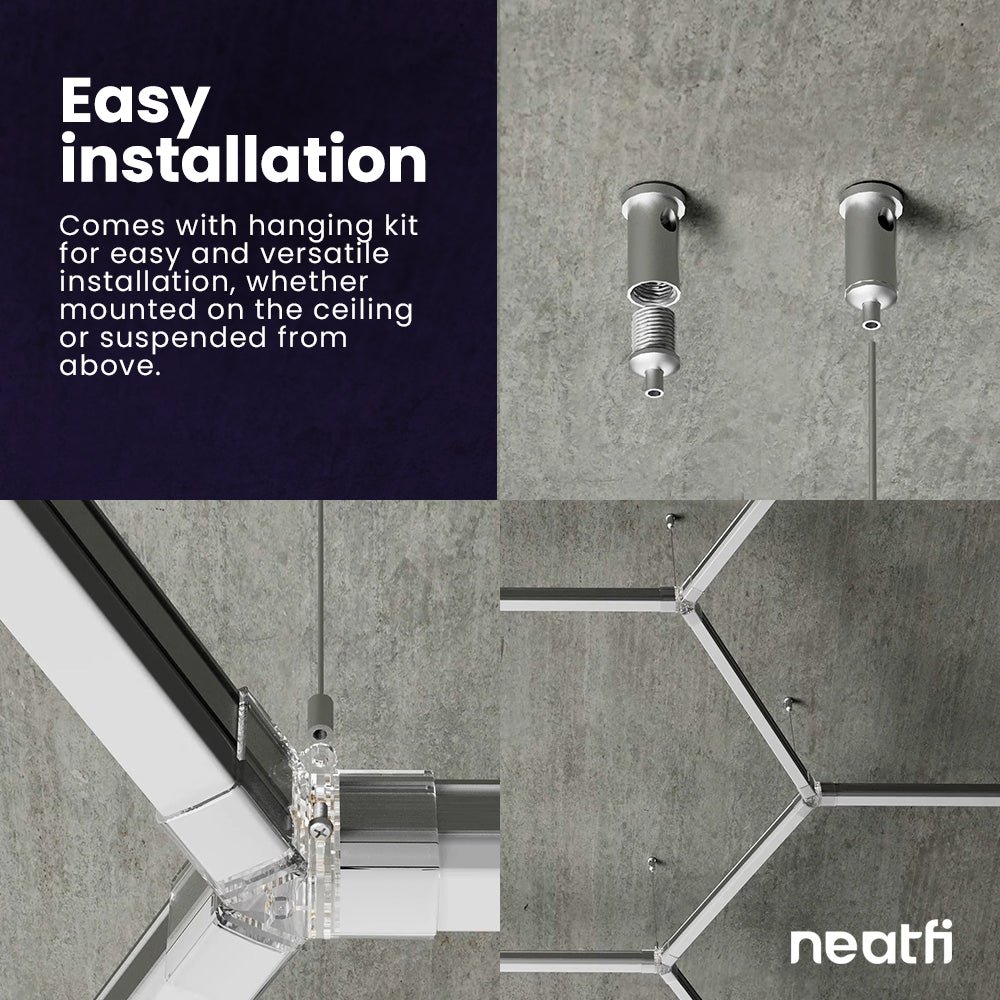 6-Arrow Ultra-Bright 35,200 Lumens LED Ceiling Light with Hanging Kit for Shops & Gyms, Cool White