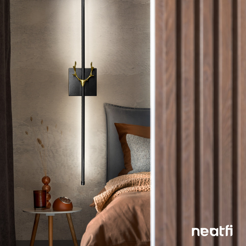 39" LED Indoor Nordic Wall Light Fixture Adjustable Angle Wall Light -Black