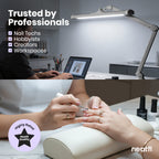 3500 Lumens LED Desk Lamp with Clamp – 26" Ultra-Wide, 3 Light Modes, Touch Control Light, Silver
