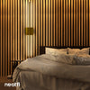 39" LED Indoor Wall Light Modern Sconce Fixture Set of 2 - Gold