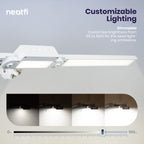 41” Wide Shade, 3000 Lumens LED Desk Lamp with Clamp – CRI 95, 3 Color Modes, Dimmable Task Light