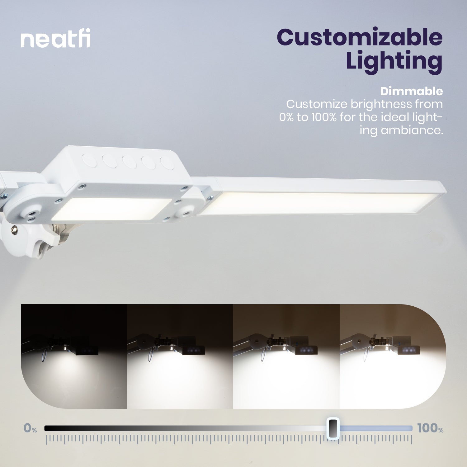 41” Wide Shade, 3000 Lumens LED Desk Lamp with Clamp – CRI 95, 3 Color Modes, Dimmable Task Light