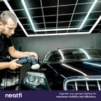 2 Rectangles LED Car Garage Light – 35,200 Lumens, Easy Installation for Shops & Gyms, Cool White