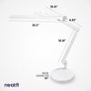 26" Wide Shade 3,500 Lumens Ultra LED Touch Control Task Lamp with Base- White
