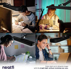 2500 Lumens LED Desk Lamp with Clamp – 22" Wide Shade, 5 Color Modes for Nails & Crafts, Black