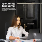 38" Premium LED Desk Lamp, 5200 High-Lumens - Ultrabright Light, Clamp-on, 40W, 4000K Color Temperature, Adjustable Head - Ideal for Home Office and Study - Gray