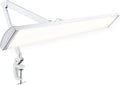 Lámpara LED de escritorio con pinza, cabezal ancho de 20 pulgadas, 2200 lúmenes, luz de trabajo para oficina en casa y manualidades, color negro