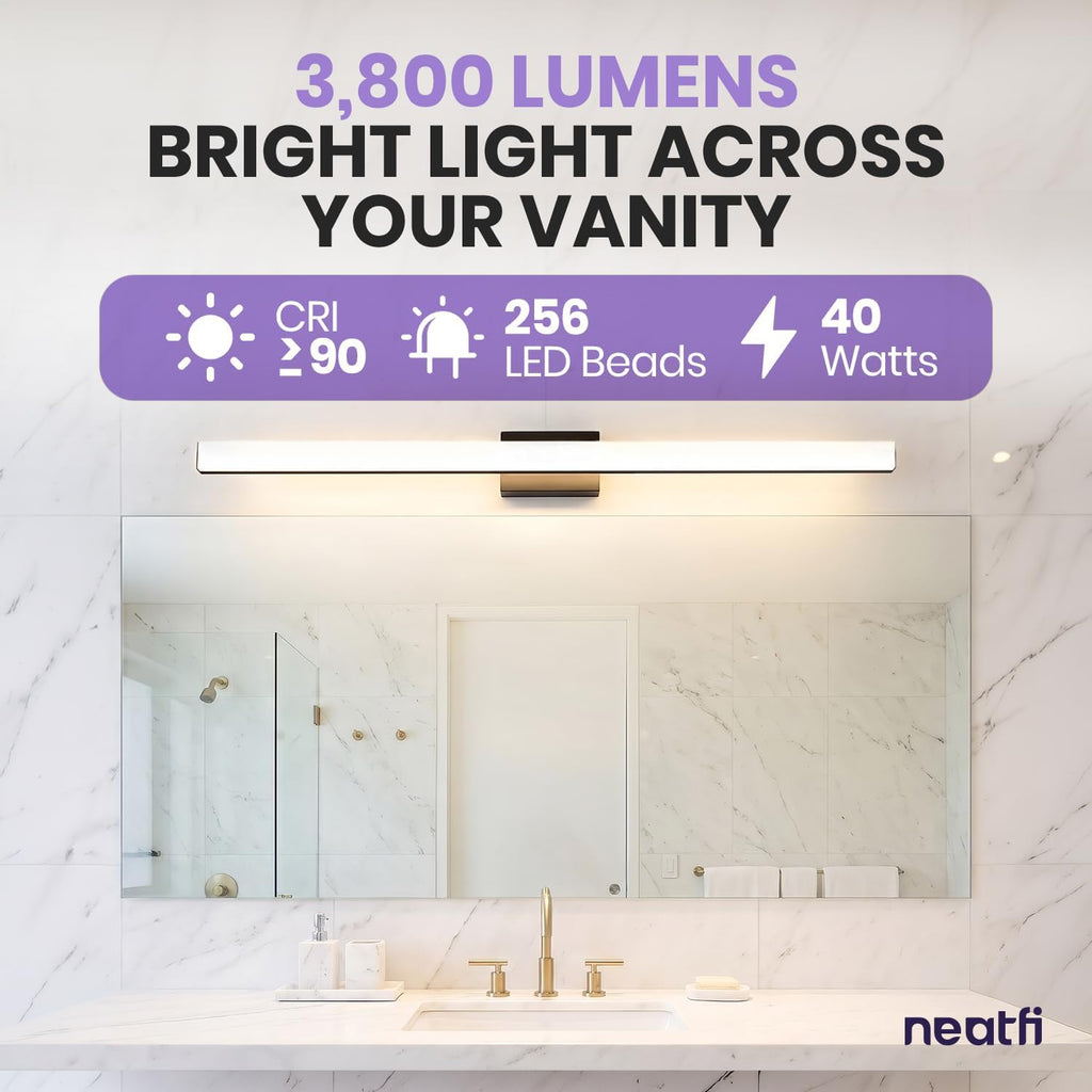 48-Inch LED Vanity Light Bar – 40W, 3800 Lumens, CCT