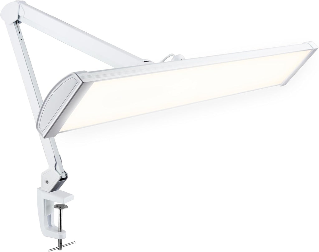 Pro 2300 Lumens 30W LED Task Lamp, Clamp, CRI 95, 24-Inch Head, CCT, White