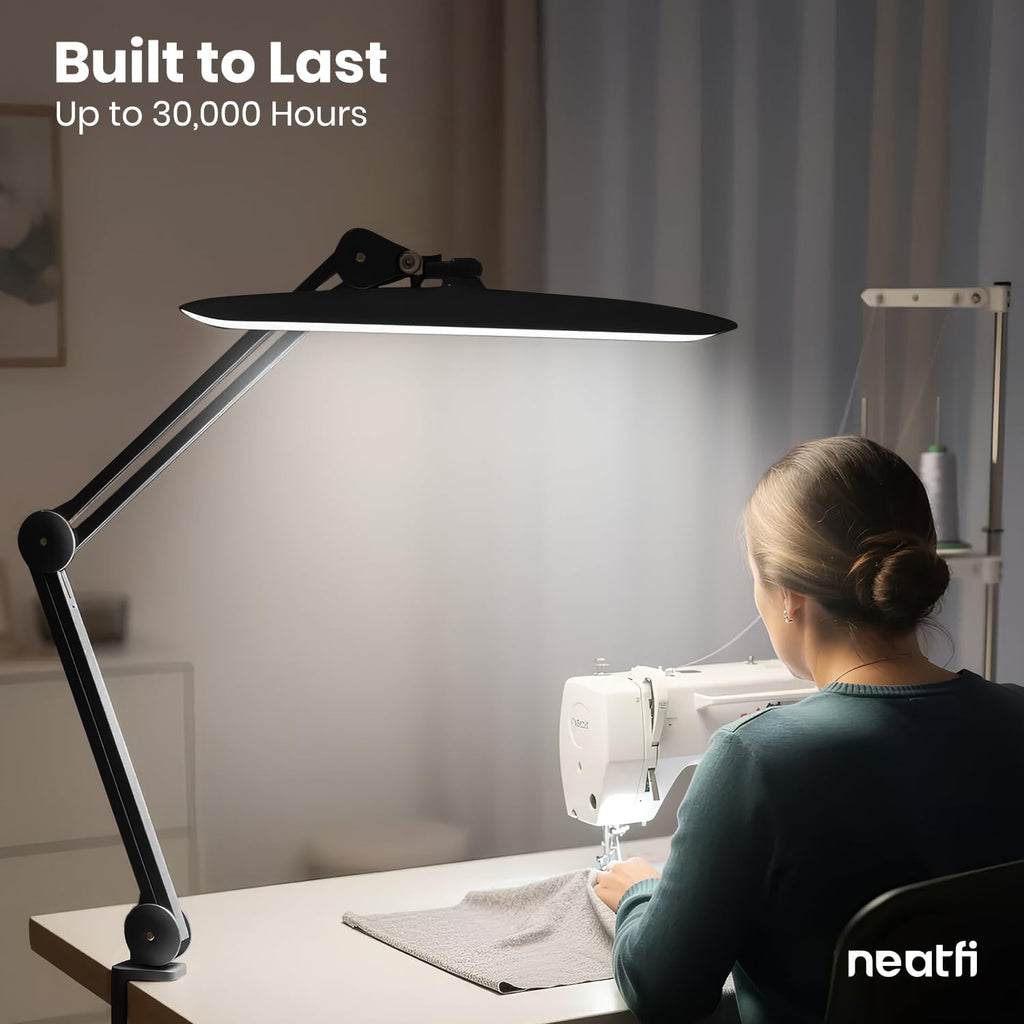 Pro Series 20” LED Desk Lamp – CRI 95, 3 Light Modes, 2200 Lumens, Black