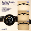 3360 Lumens LED Half Moon Lamp for Nail Techs – 3CCT Color Modes, Touch & Knob Control, LCD Display - Black