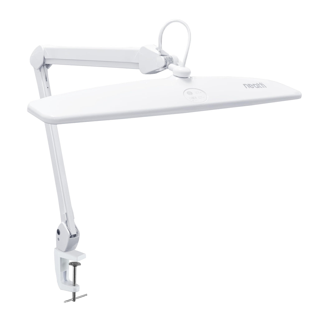 Lámpara de Tareas Elite de 2260 Lúmenes con Abrazadera – 22" de Ancho, 3 Modos de Color para Uñas y Manualidades, Negro