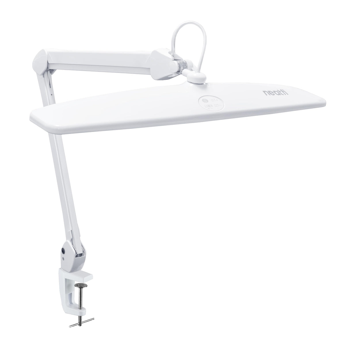 Lámpara de Tareas Elite de 2260 Lúmenes con Abrazadera – 22" de Ancho, 3 Modos de Color para Uñas y Manualidades, Negro