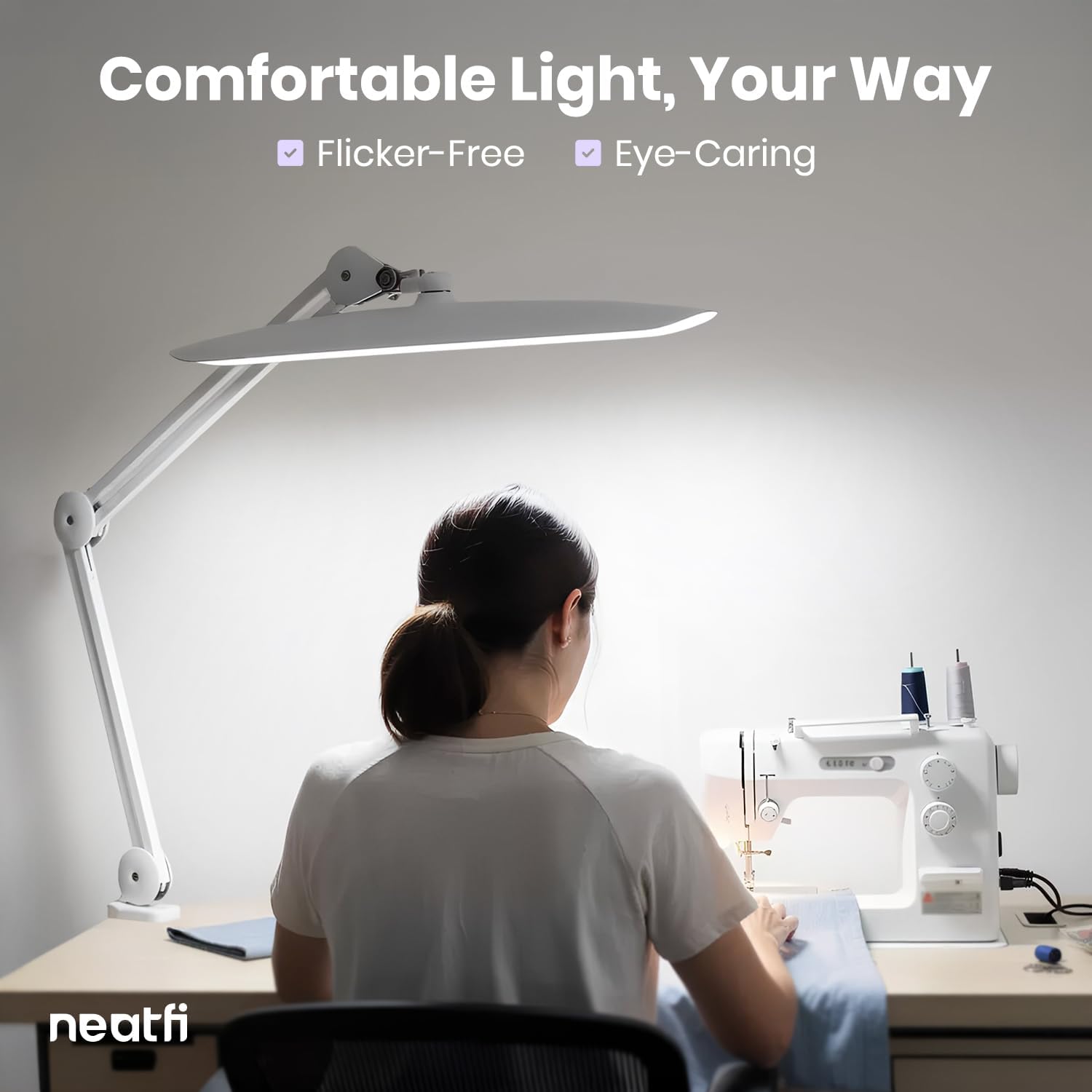 Pro Series 20” LED Desk Lamp – CRI 95, 3 Light Modes, 2200 Lumens, White