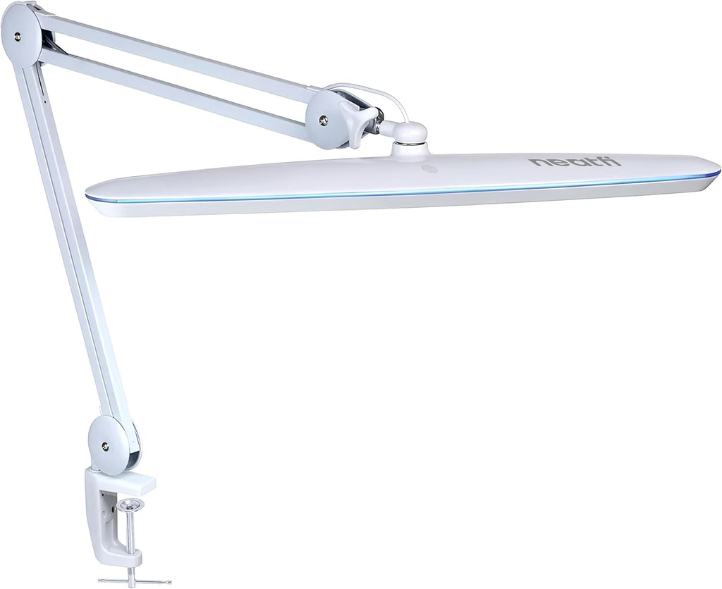 Pro Series XL LED Modern Desk Lamp, 23" Wide, 2200 Lumens, CRI 95, Dimmable, White
