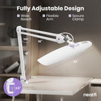 Pro Series 20” LED Desk Lamp – CRI 95, 3 Light Modes, 2200 Lumens, White