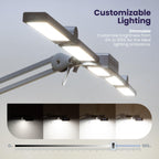 44" Wide Shade LED Desk Lamp with Clamp – 3000 Lumens, 3 Color Modes, CRI 95, Dimmable Task Light