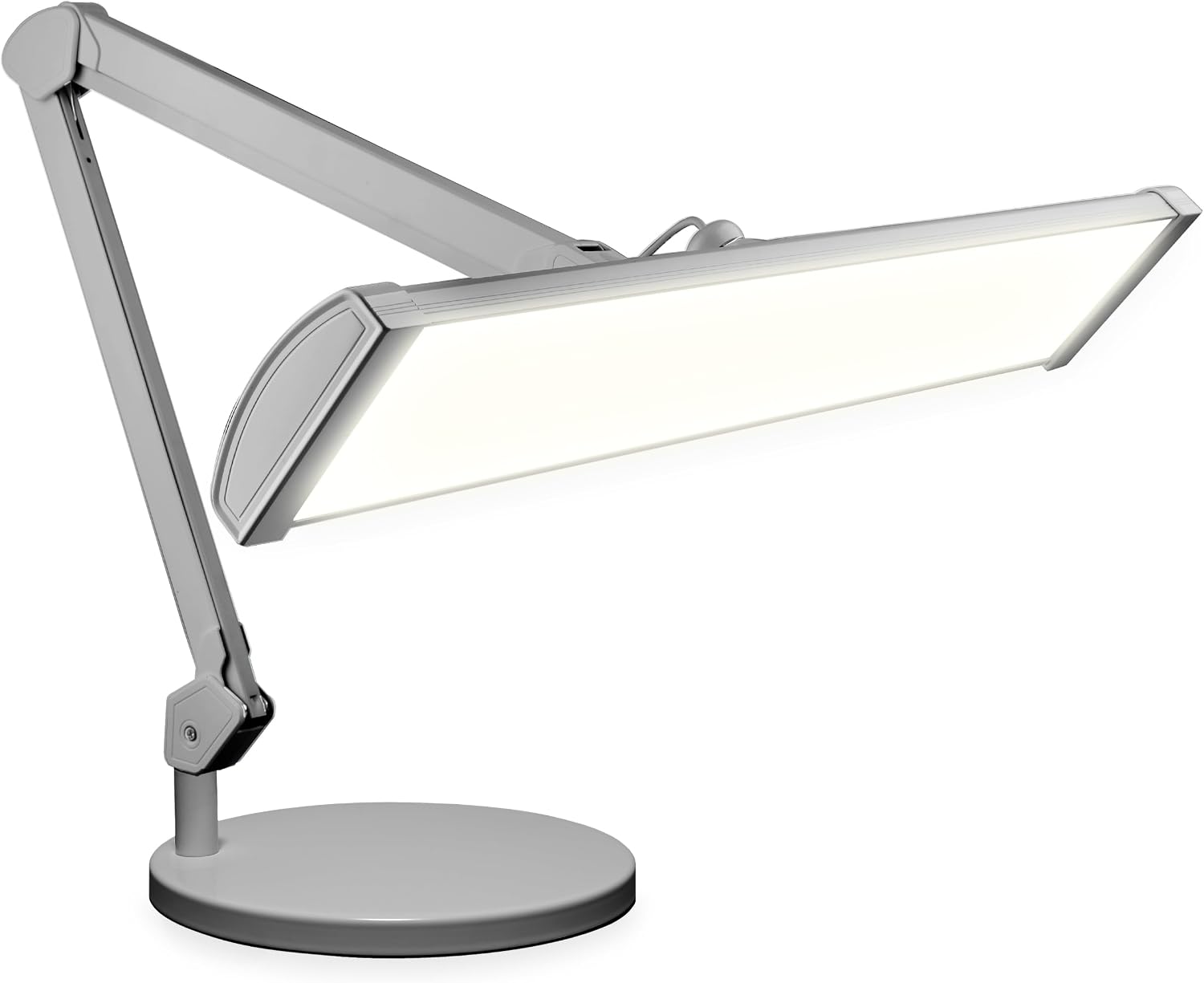 Lampe de bureau LED 3500 lumens avec base – 66 cm ultra-large, 3 modes d'éclairage, contrôle tactile, blanc