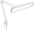 2500 Lumens LED Desk Lamp with Clamp – 22" Wide Shade, 5 Color Modes for Nails & Crafts, White