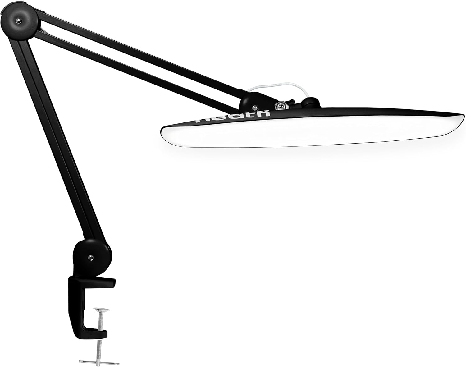 Lampe de bureau LED Pro Series 20 po – 2200 lumens, IRC 95, intensité réglable pour la maison, le bureau et les loisirs créatifs, noir