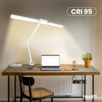 41” Wide Shade, 3000 Lumens LED Desk Lamp with Clamp – CRI 95, 3 Color Modes, Dimmable Task Light