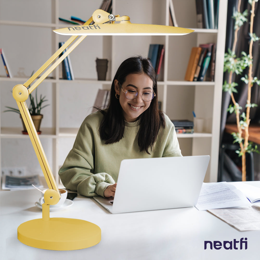 9.84" Diameter Round Weighted Base, 19.62 Pounds, Compatible with Desk Lamps and Magnifying Lamps - Gold