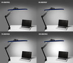 2200 Lumens LED Desk Lamp with Clamp – 23" Wide, 3 Light Modes for Workbench & Home Office, Silver