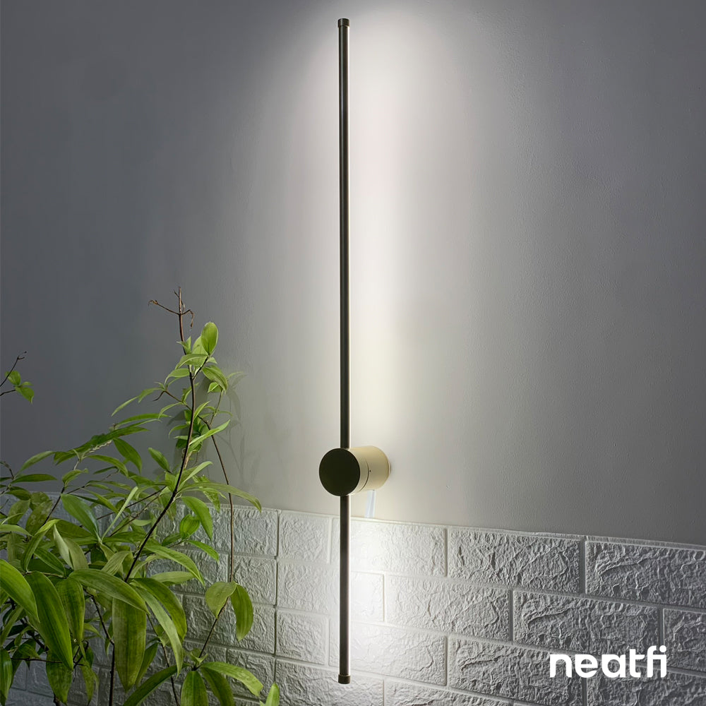39" LED Indoor Wall Light Set of 2- Gold