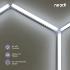 Plafonnier LED ultra lumineux 15 grilles hexagonales 60 720 lumens pour garages, salons de coiffure et salles de sport, lumière blanche froide