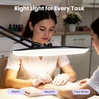 Pro Series 20” LED Desk Lamp – CRI 95, 3 Light Modes, 2200 Lumens, Black