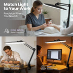 Pro Series 20” LED Desk Lamp – CRI 95, 3 Light Modes, 2200 Lumens, Black