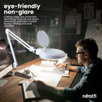 LED Magnifying Lamp with Clamp, 5 Diopter, Dimmable - White