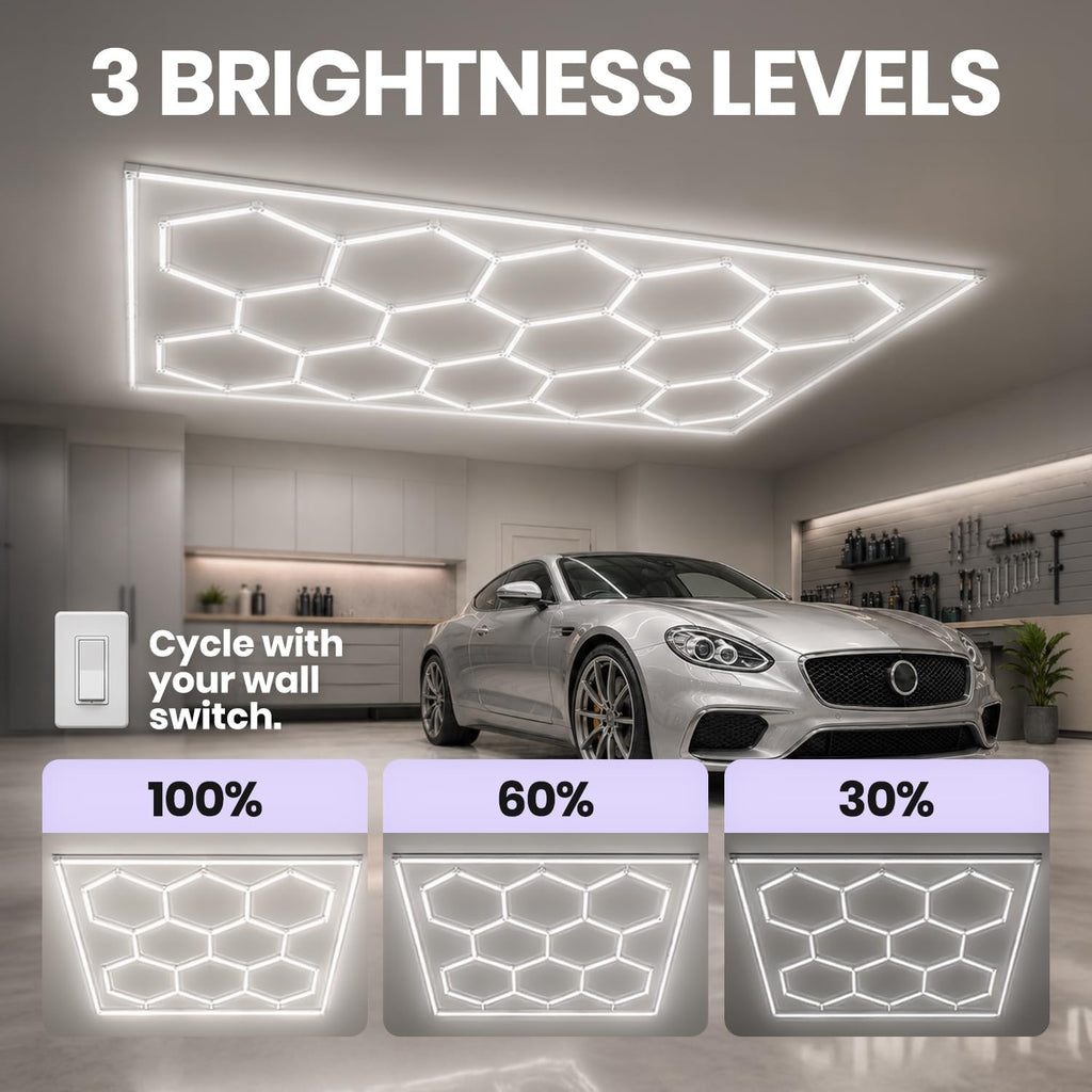 Plafonnier LED 2 rectangles 35 200 lumens avec kit de suspension pour magasins et salles de sport, blanc froid