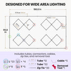 49,280 Lumens LED Garage Light, 8-Hex Grid, Close-to-Ceiling, Cool White